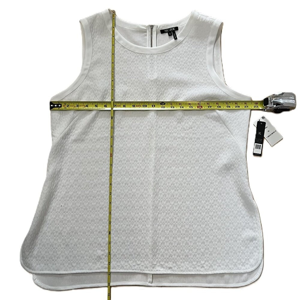 NIC+ZOE | Paper White Jewel-neck Textured Tank Top - Picture 9 of 9